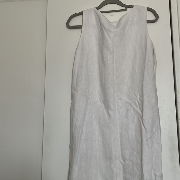 Vintage Sake White Linen Midi Dress - Picture 8 of 11